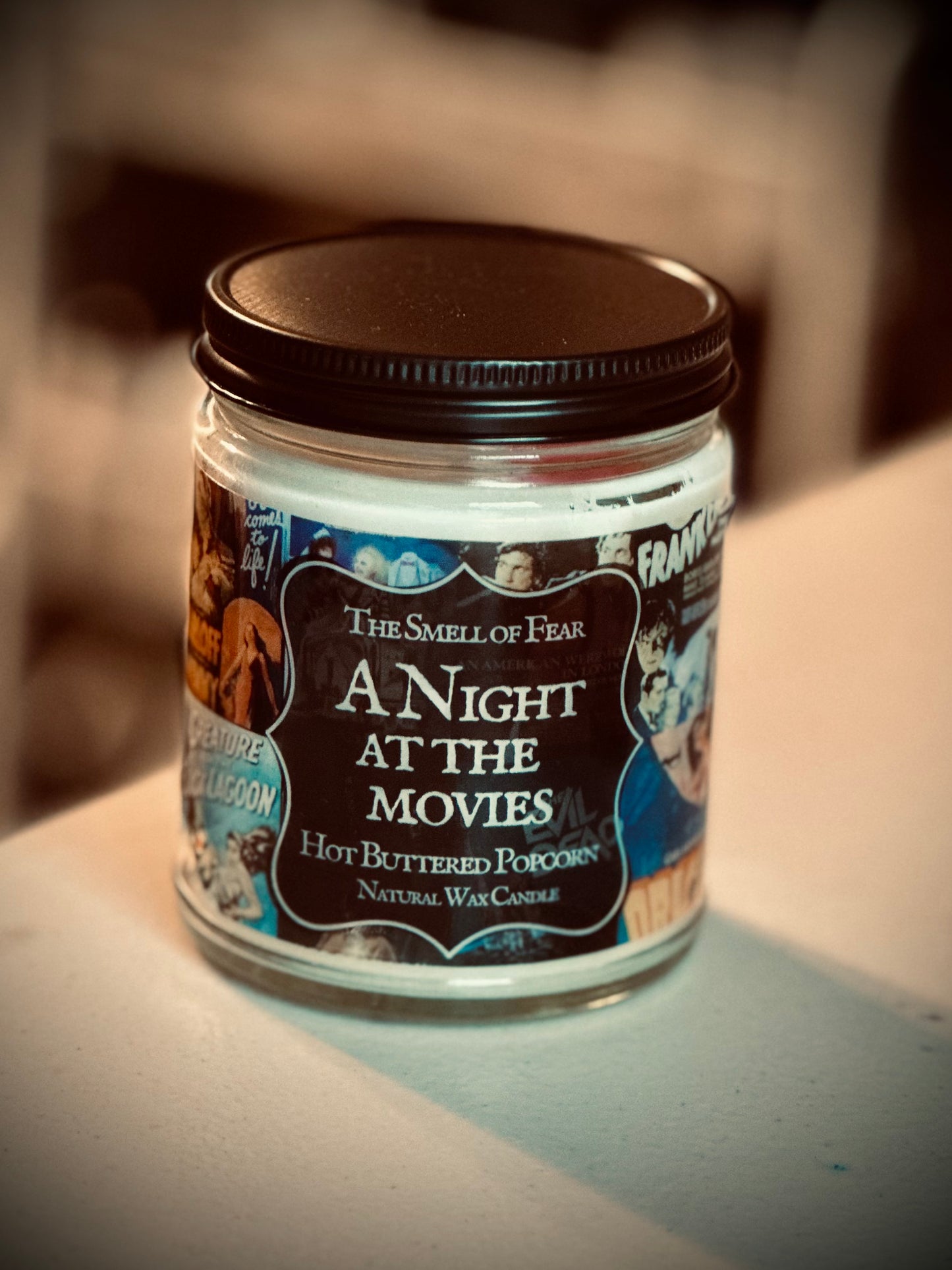 A Night at the Movies Candle